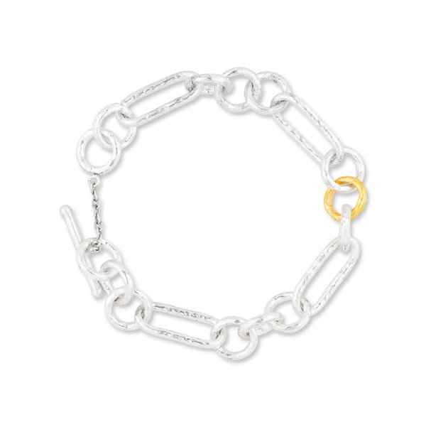 Closeup photo of 24K & Silver Casey Bracelet