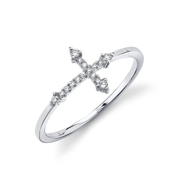 Closeup photo of Diamond Cross Ring