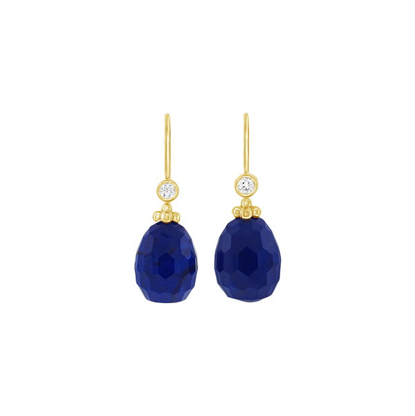 Closeup photo of Lapis Lazuli Earrings