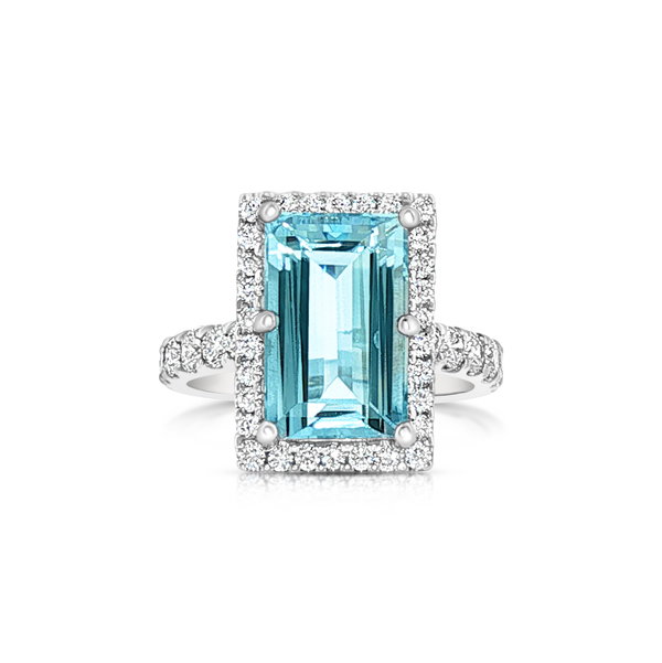 Closeup photo of Icy Blue Radiance Ring