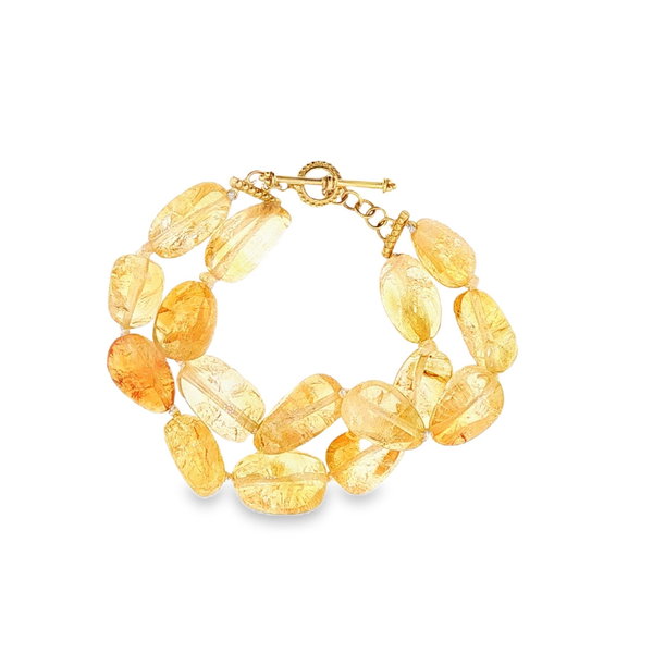 Closeup photo of Citrine Glow Wrap Bracelet