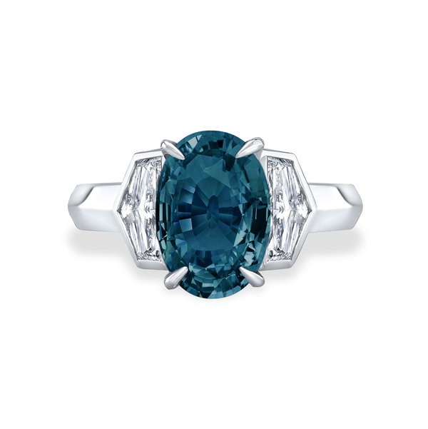 Closeup photo of Montana Blue Sapphire Ring