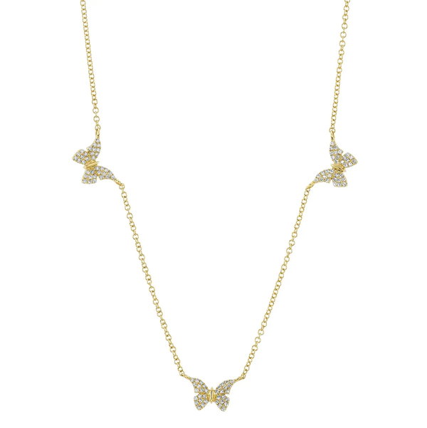 Closeup photo of Diamond Butterfly Necklace