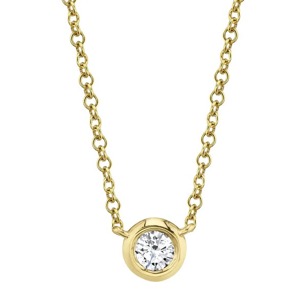 Closeup photo of Diamond Bezel Necklace