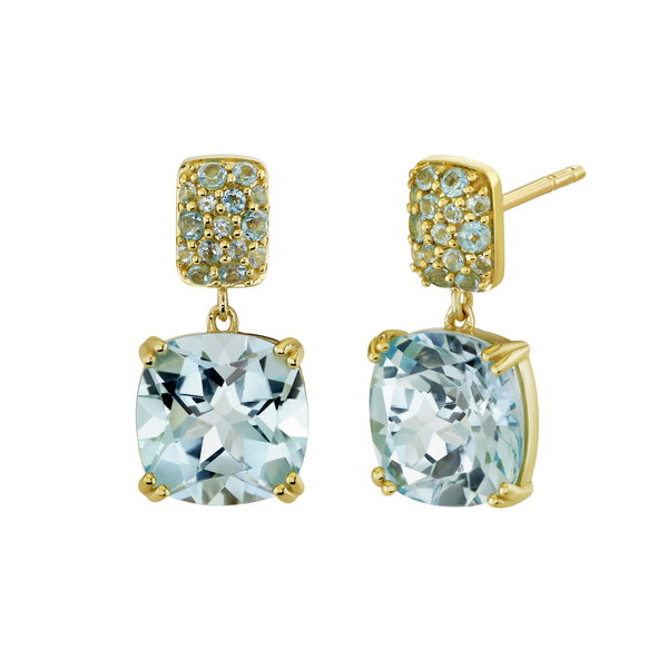 Closeup photo of Topaz Drop Earrings