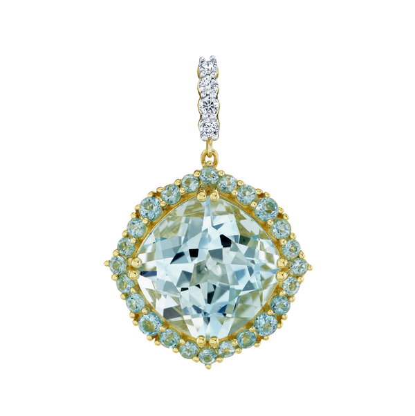 Closeup photo of Blue Topaz Pendant
