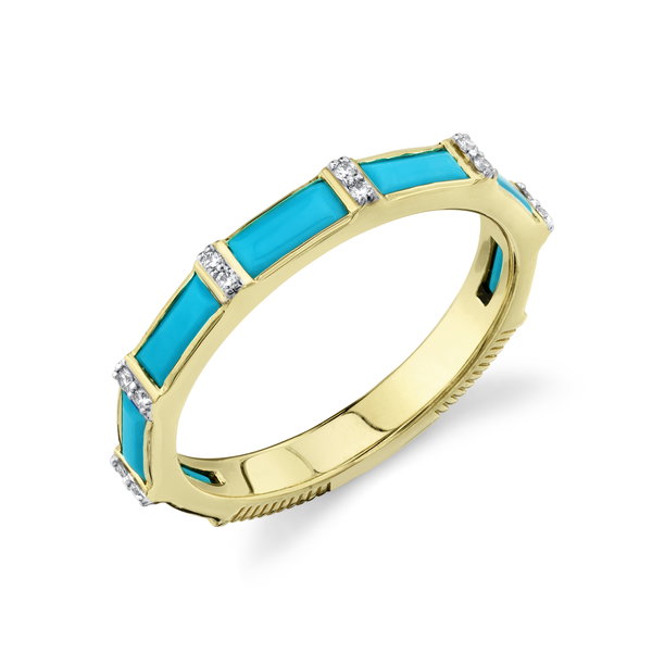 Closeup photo of Turquoise Baguette Band