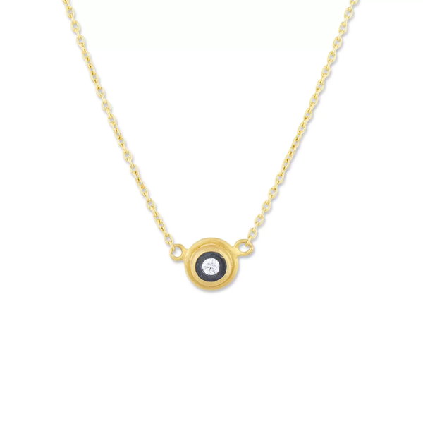Closeup photo of Kirsta 24K Solitare Necklace