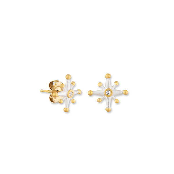 Closeup photo of Starburst Stud Earrings