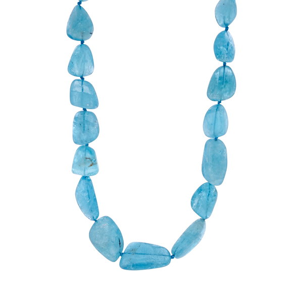 Closeup photo of Aquamarine Beaded Necklace