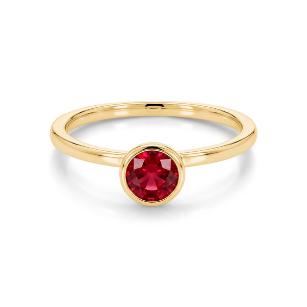 Closeup photo of 18ky 0.59 ct Pink Tourmaline Stacking Ring