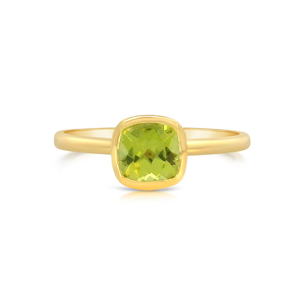 Closeup photo of Cushion Peridot Stacker