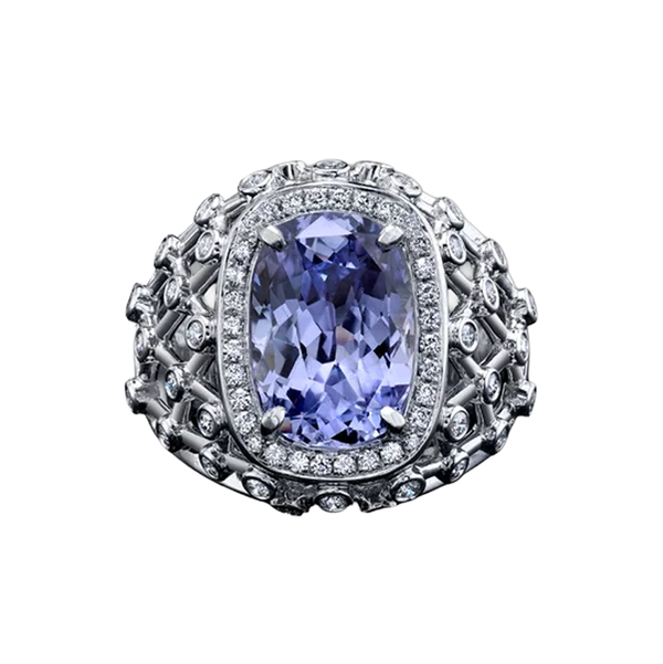 Closeup photo of Purple Sapphire Legacy Ring