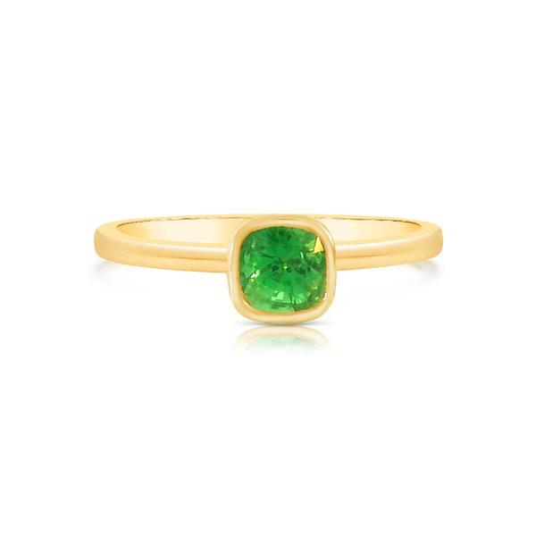 Closeup photo of Cushion Tsavorite Stacker