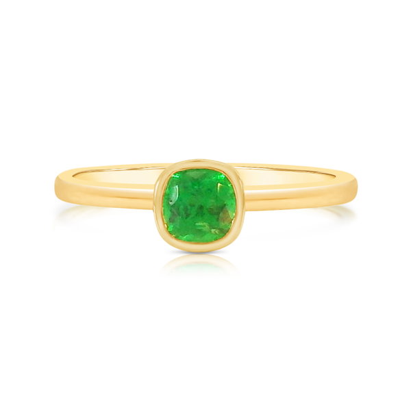 Closeup photo of Cushion Tsavorite Stacker