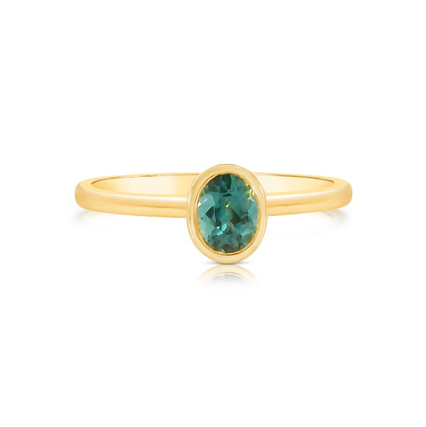 Closeup photo of Teal Tourmaline Stacker