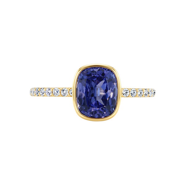 Closeup photo of Blue Razz Tanzanite & Diamond
