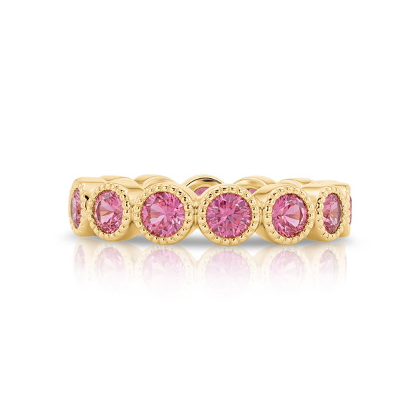 Closeup photo of Pink Spinel Ring