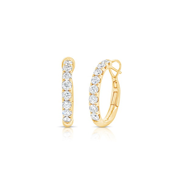Closeup photo of Diamond Huggie Earrings