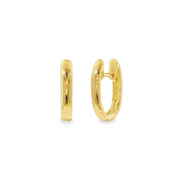 Closeup photo of Sculptural Huggie Earrings