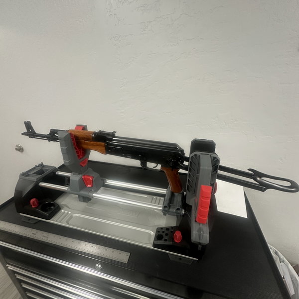 Closeup photo of Poly Technologies AKM-47S 7.62x39mm 16" Barrel Under folder Stock Matching Internal Parts Includes 5 Mags