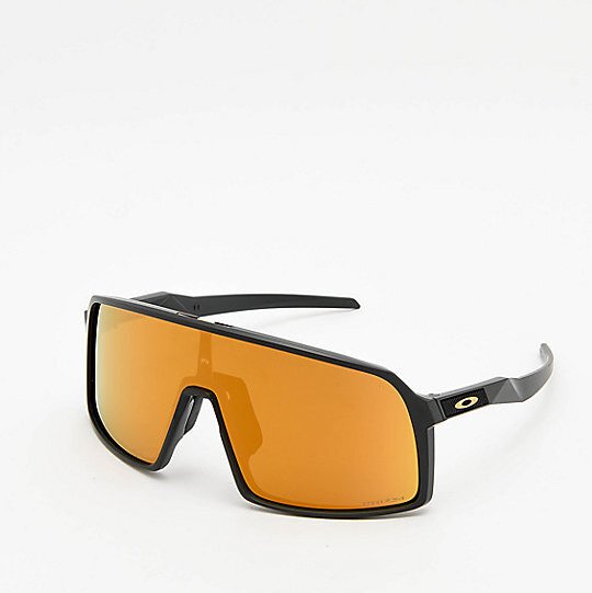 Closeup photo of Oakley Sutro Matte Carbon Grey & Bronze Prizm 24k Sunglasses