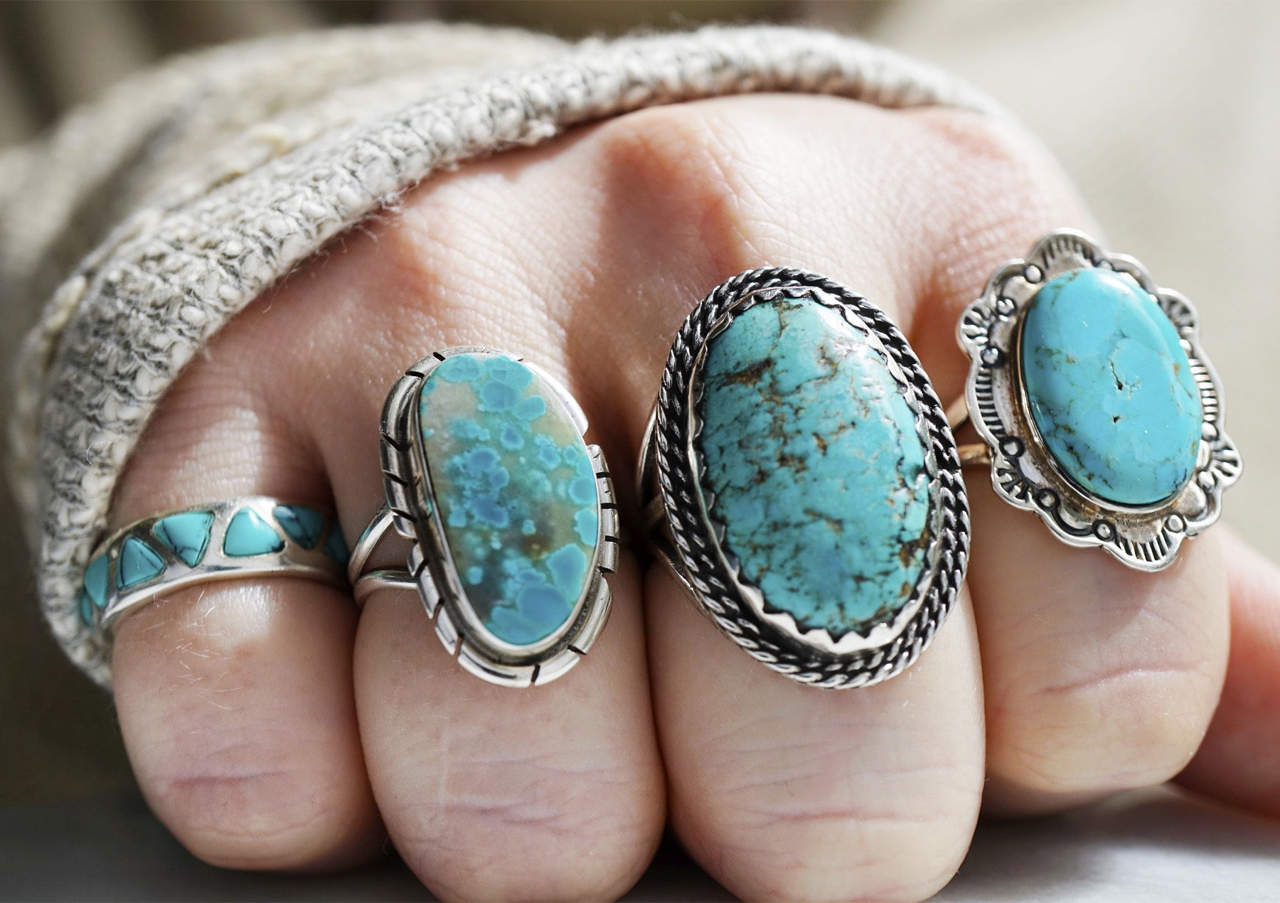 Buy Peora Vintage Turquoise Biker Stainless Steel Ring for Men Online