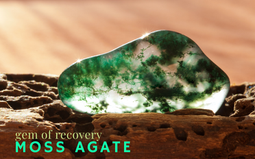 Green Moss Agate Crystal Tumble Stone for Prosperity and New Beginnings