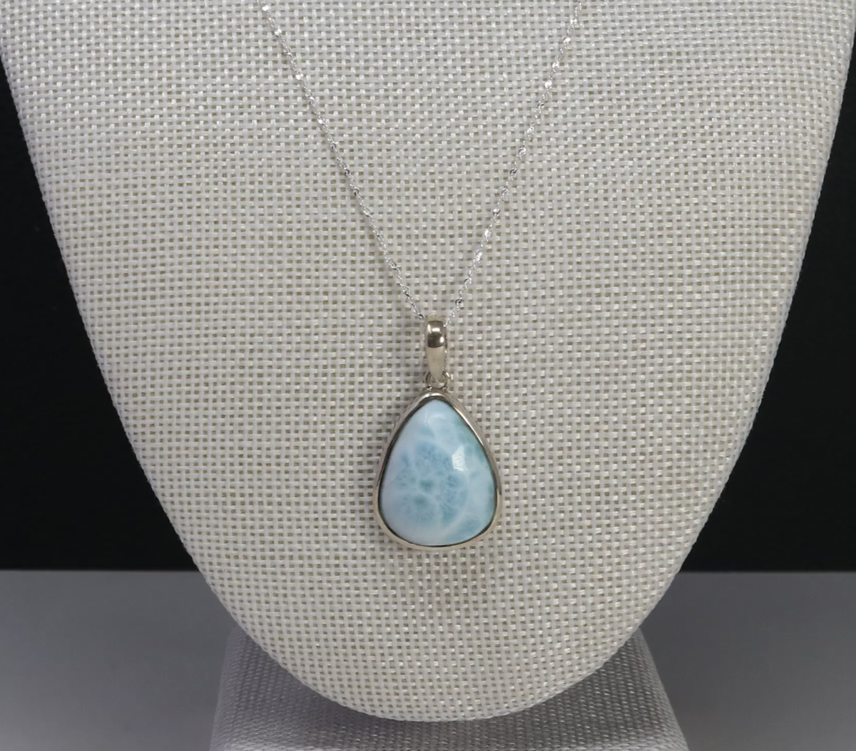 Pear Shaped Larimar Pendant