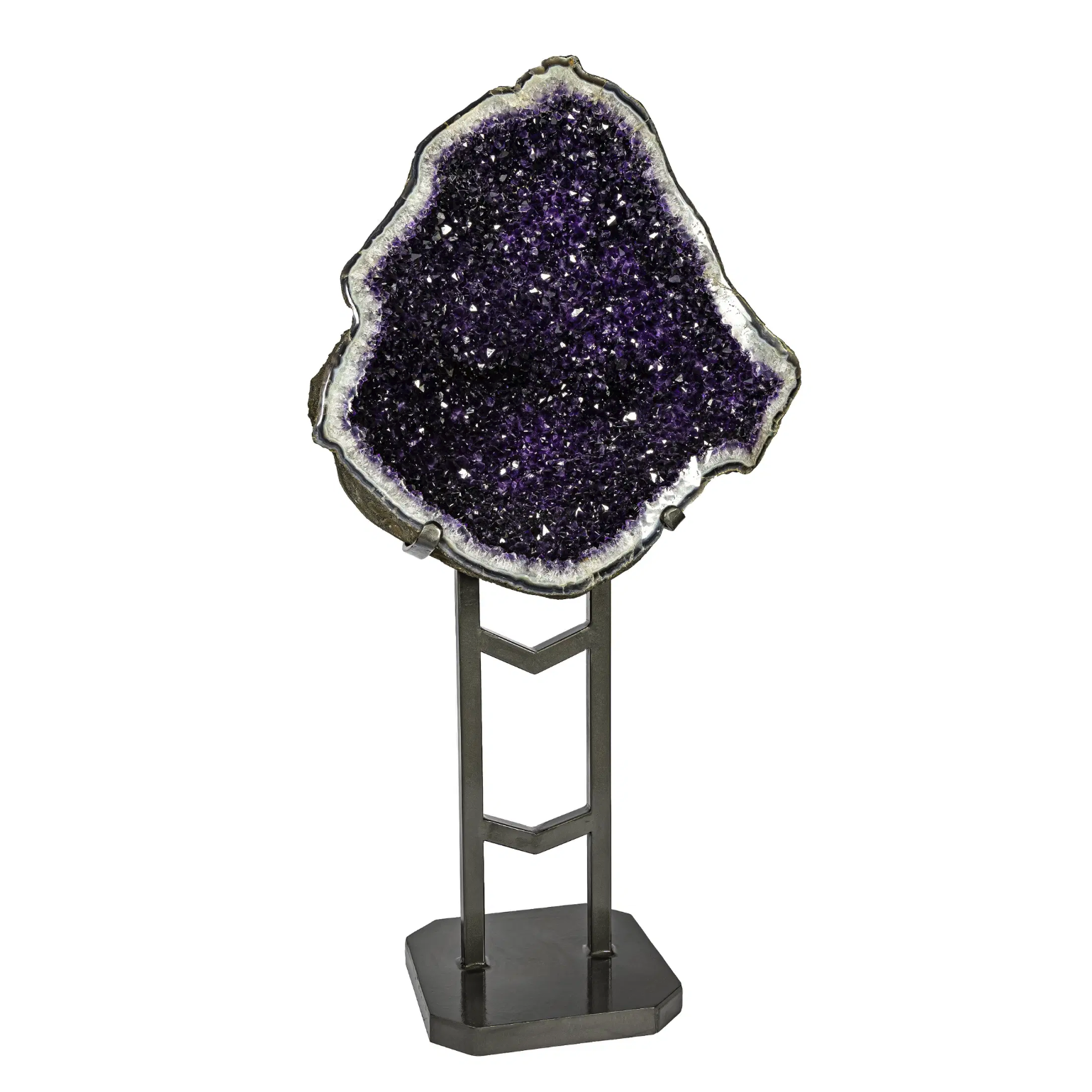 Amethyst Geode In Custom Fitted Stand