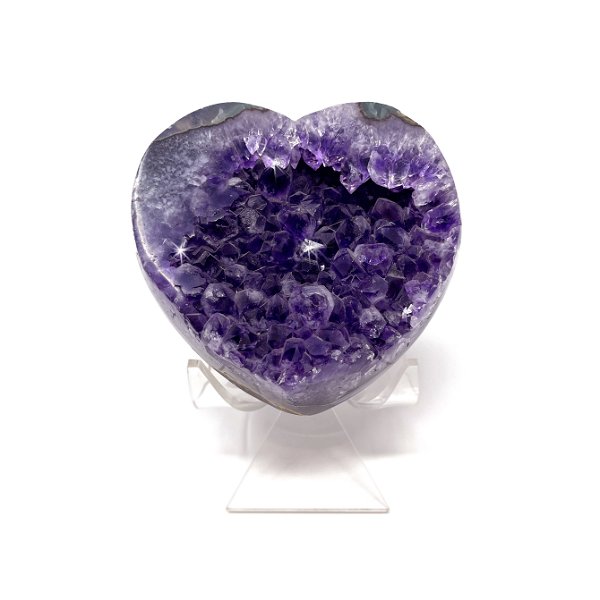 Closeup photo of Amethyst Crystal Heart
