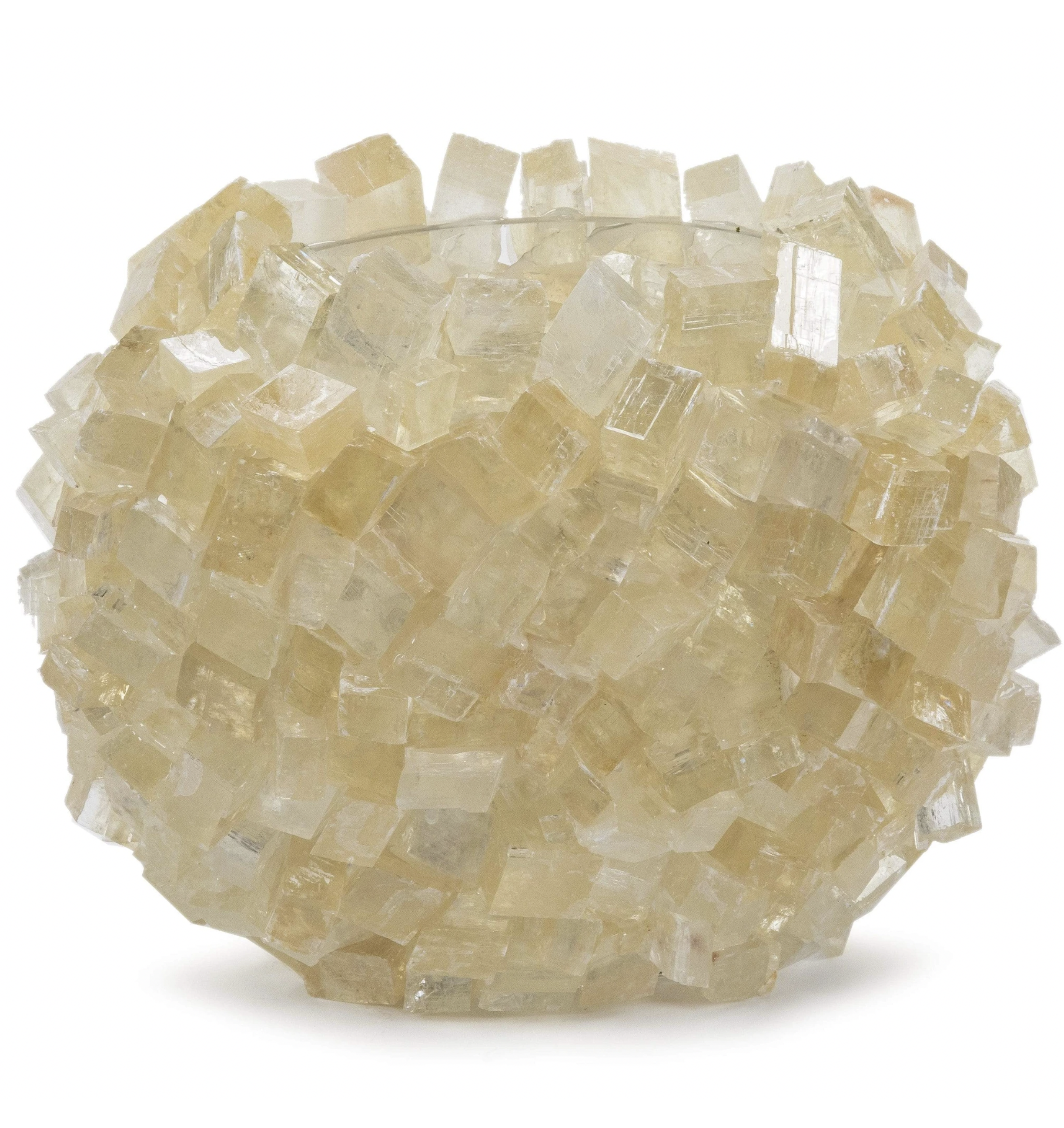Calcite Cube Gemstone Vase -Oval