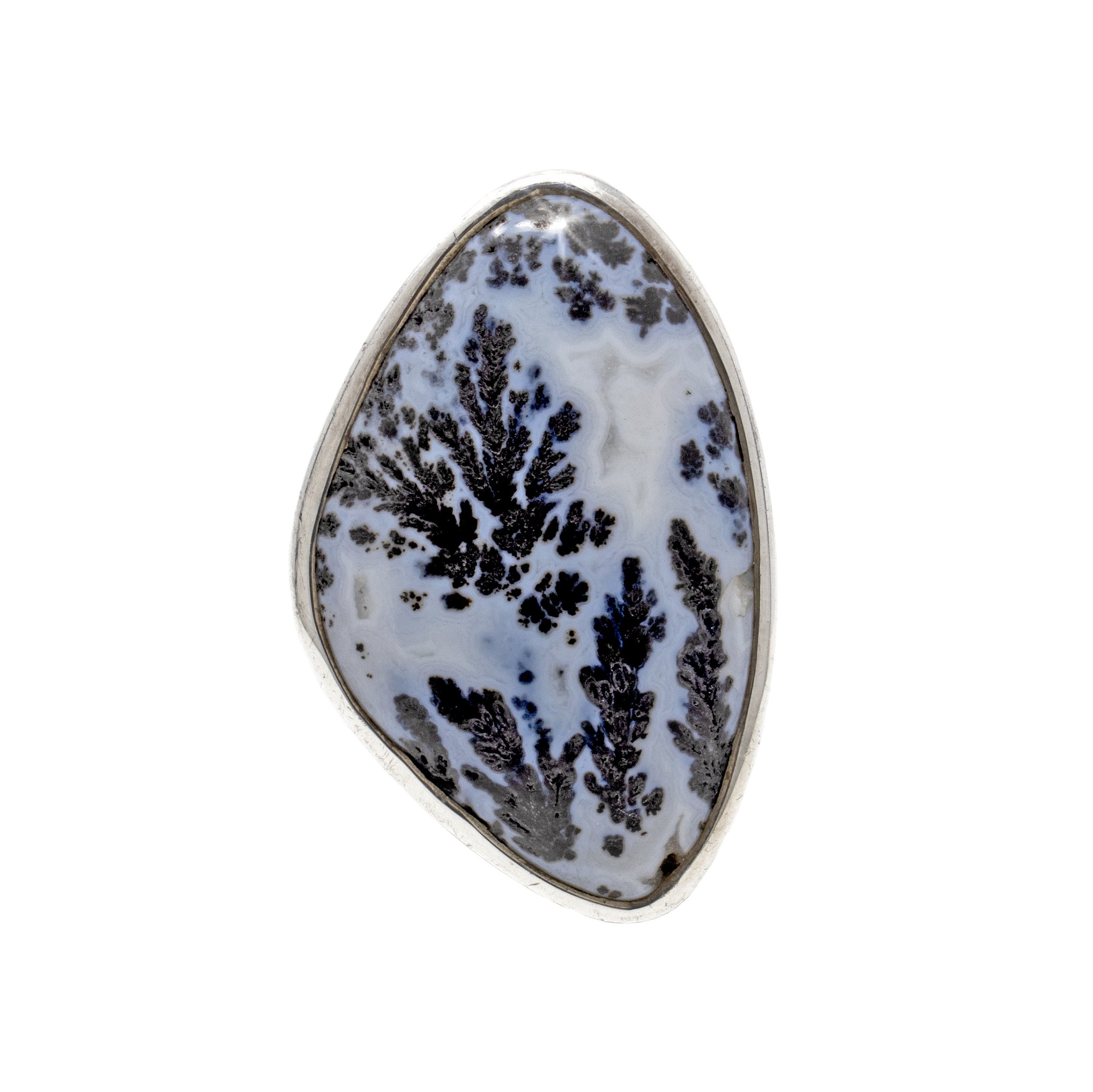 Dendritic Opal Ring Size 6 -Organic Oval