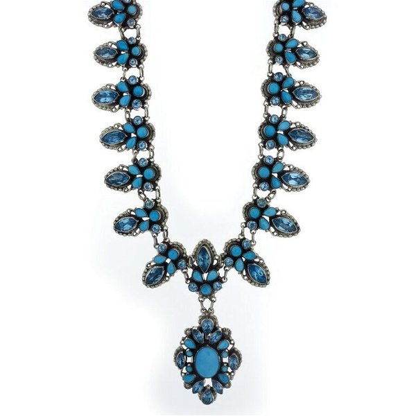 Closeup photo of Leo Feeney Necklace With Sleeping Beauty Turquoise And Blue Topaz