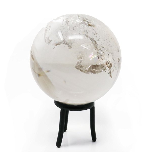 Closeup photo of Quartz Sphere - Clear With Slight Smoky 760gr