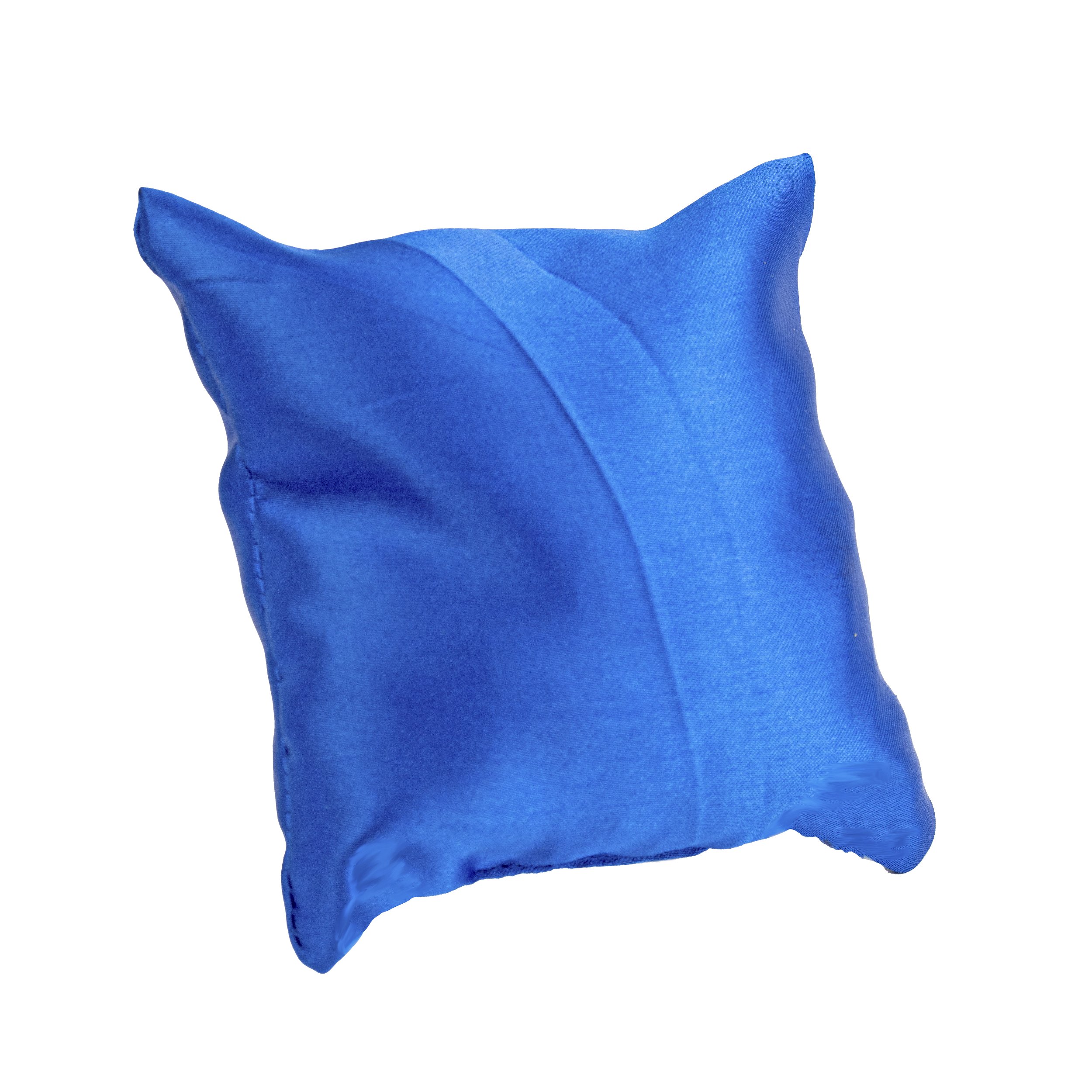 Blue Satin Square Cushion 4x4