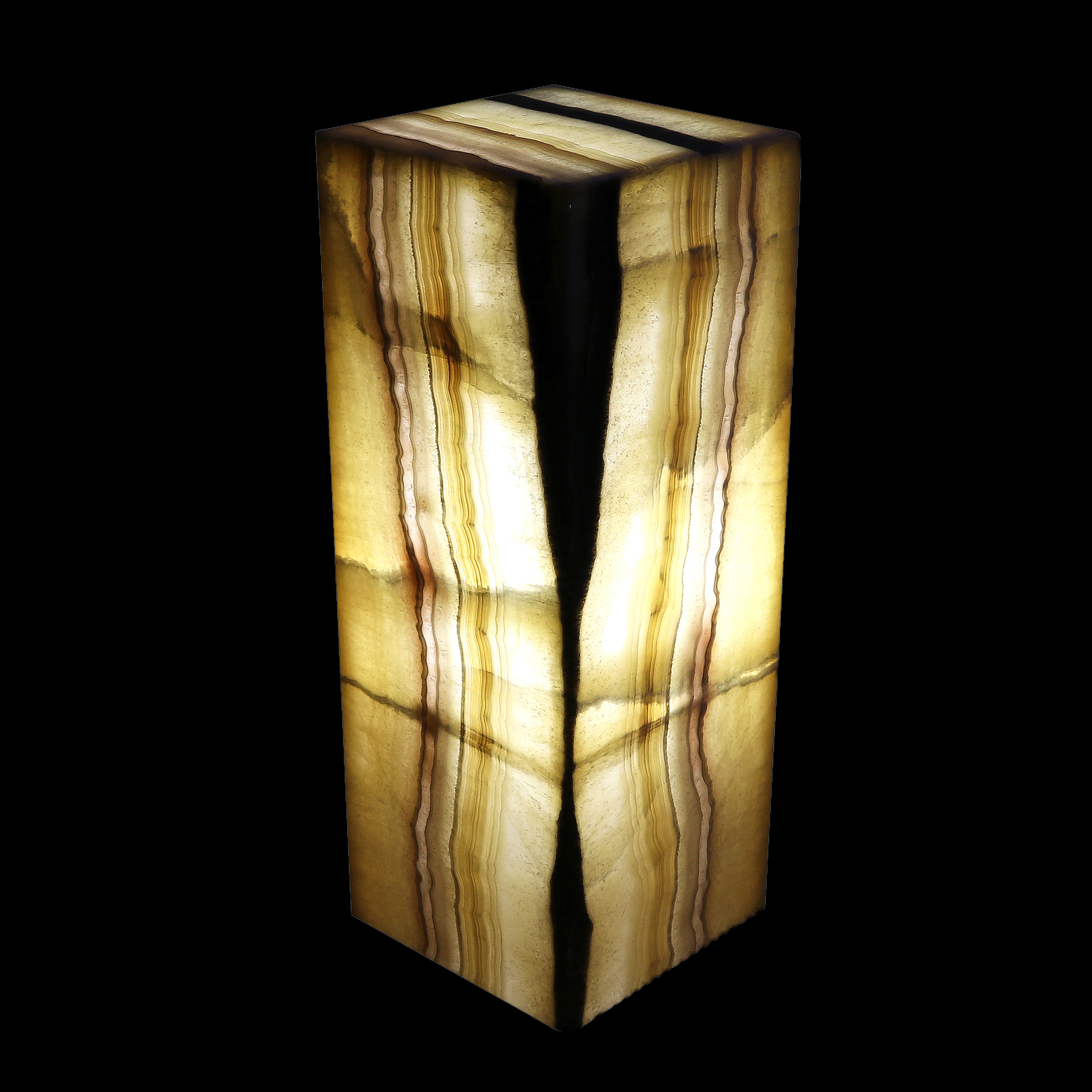 Zebra Onyx Luminary Pedestal | Rare Earth Gallery