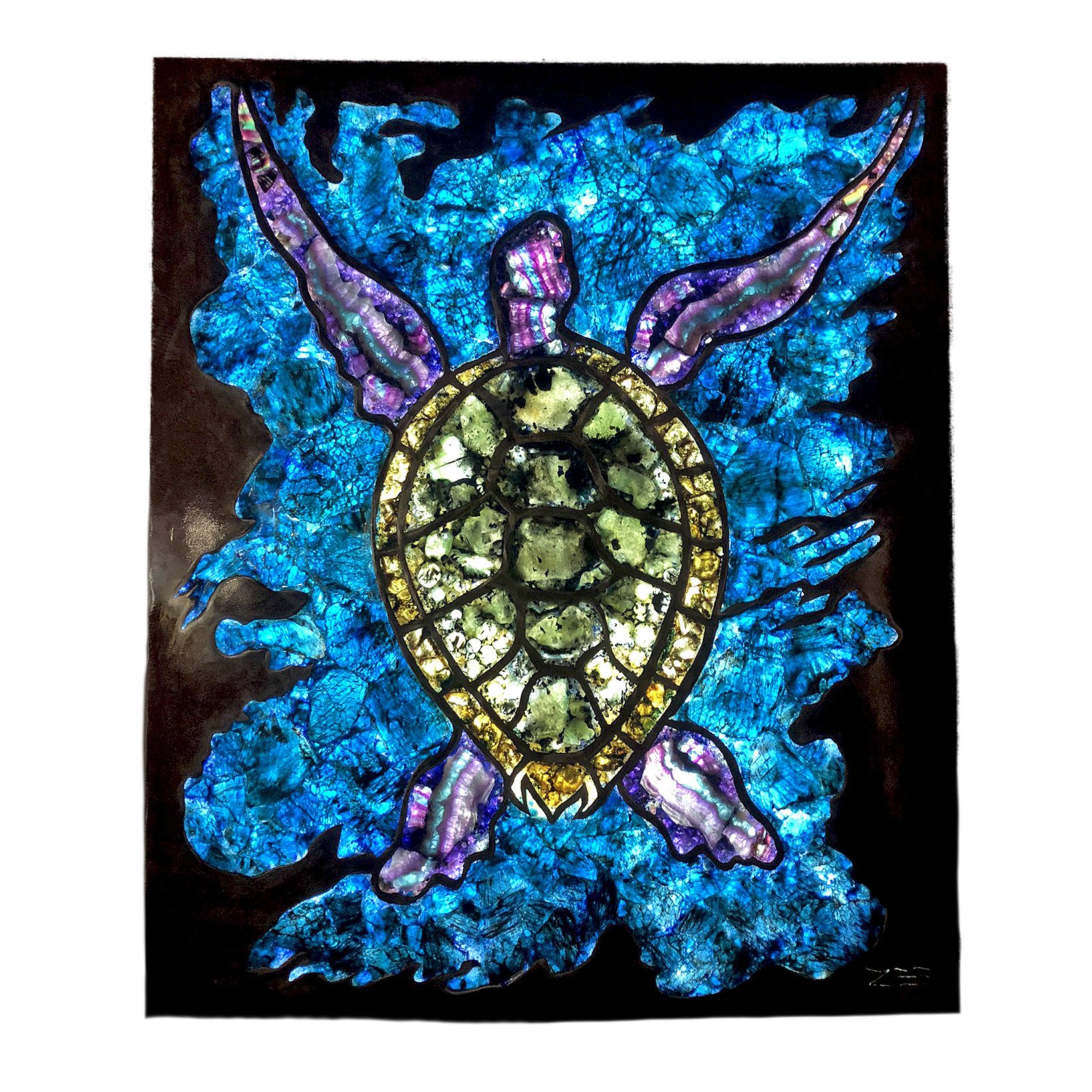 Illuminated Sea Turtle Gemscape