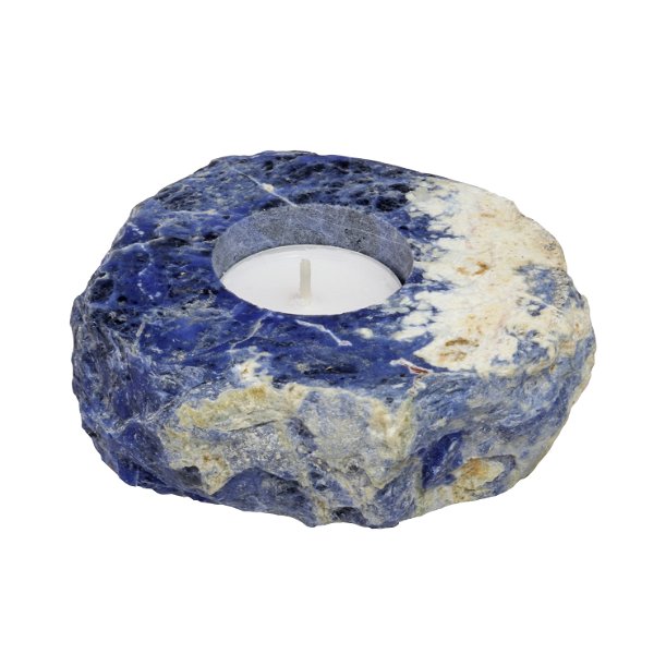 Closeup photo of Sodalite Candle Holder -Polished Top #15