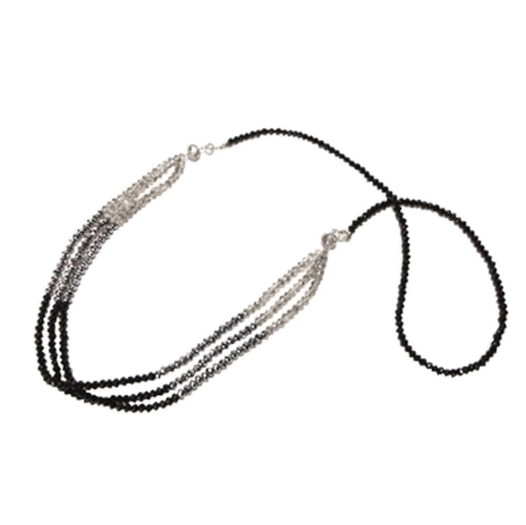 Clear Iridescent & Smoke Crystal Necklace