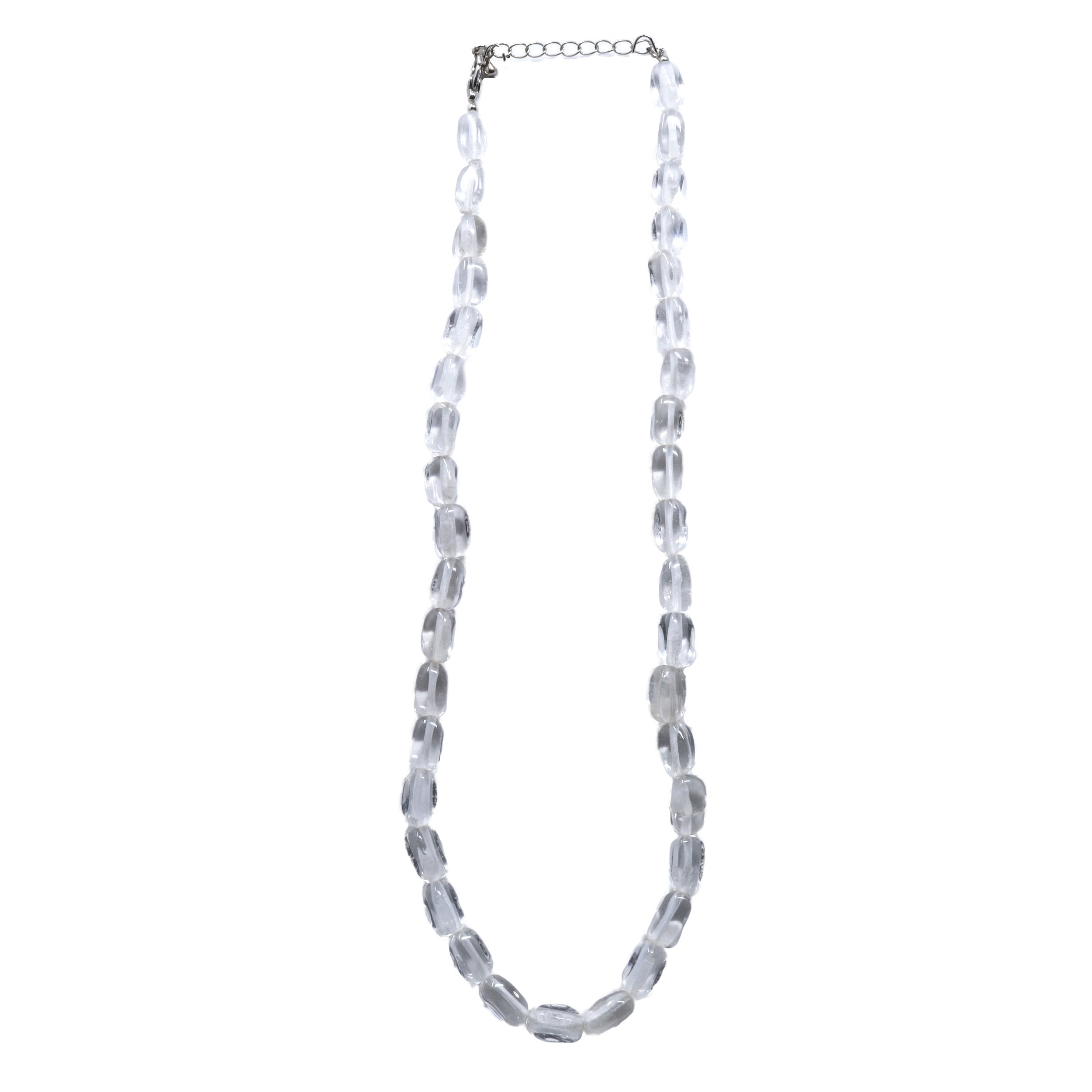 Clear Quartz Rectangle Tumbled Necklace
