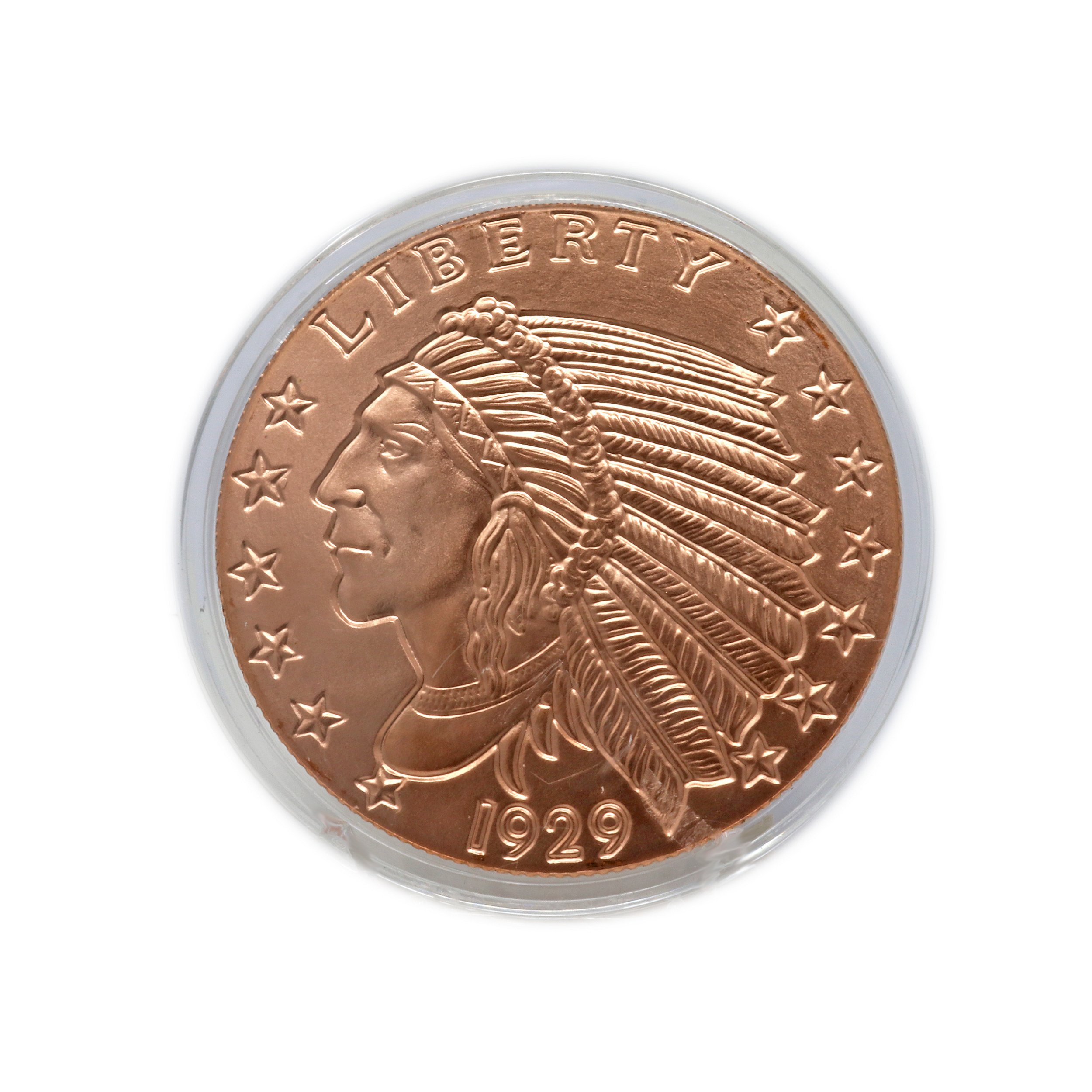 Liberty .999 Pure Copper Coin 5oz with Native Chief & Bald Eagle