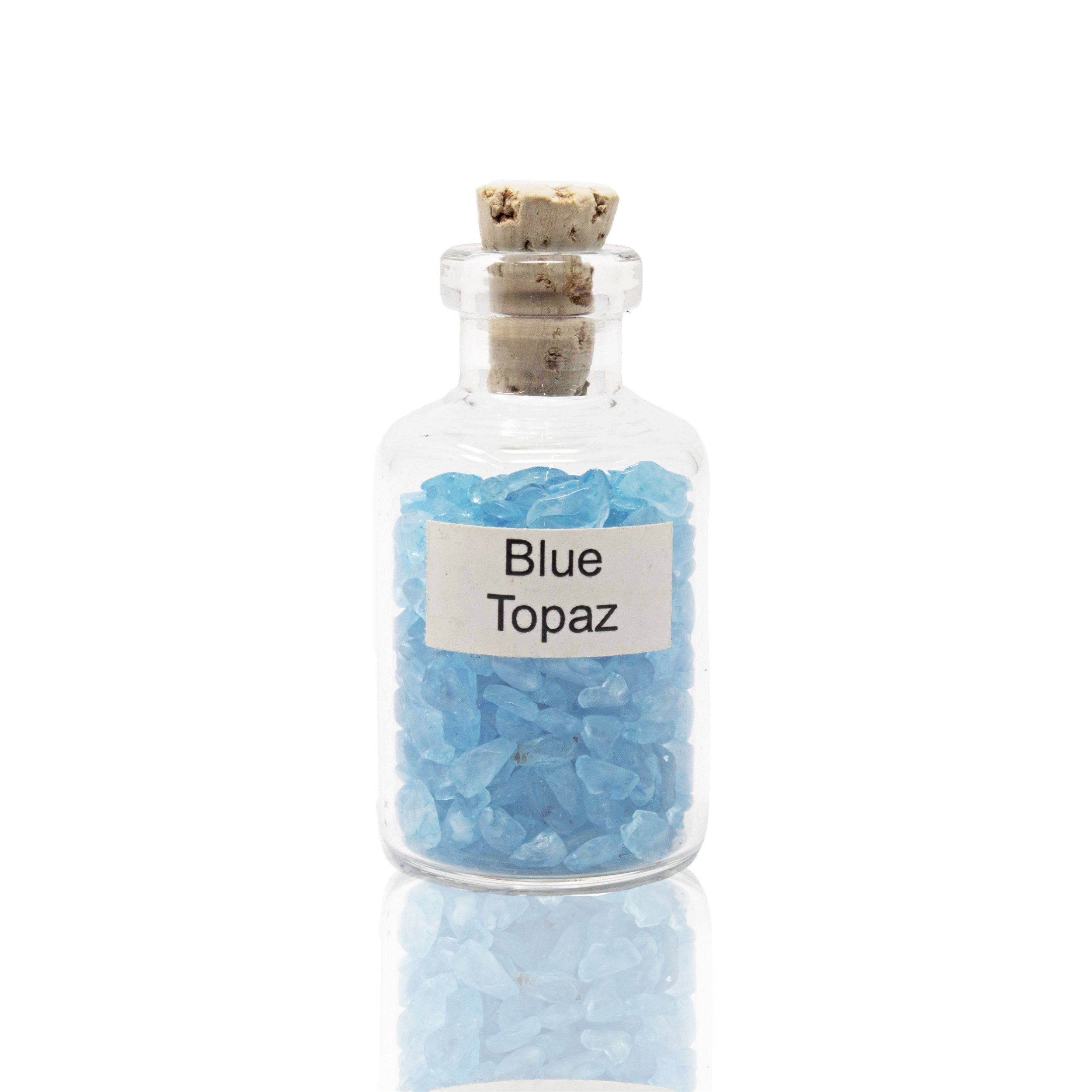 Individual Gemstone Bottle -Blue Topaz