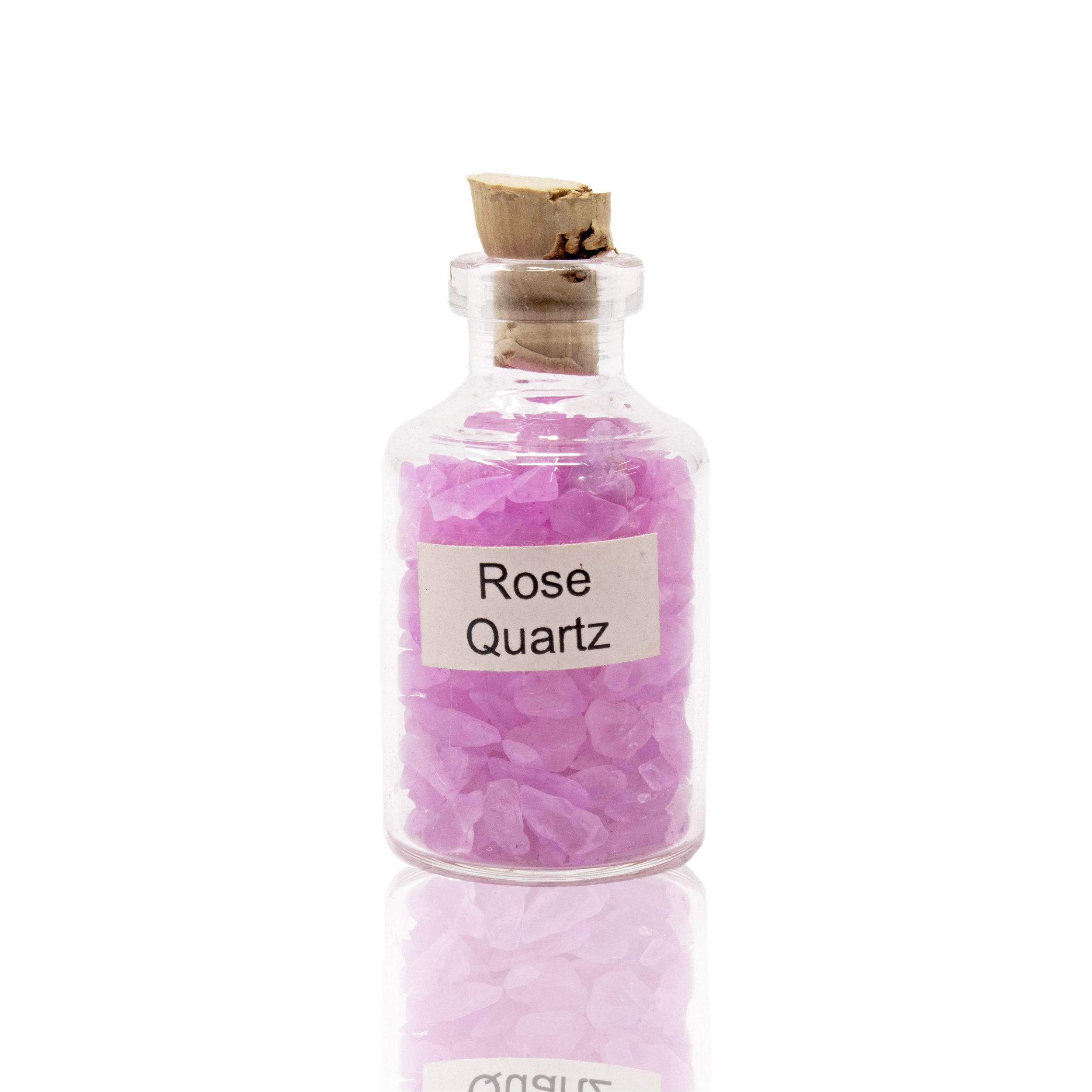 Individual Gemstone Bottle -Rose Quartz