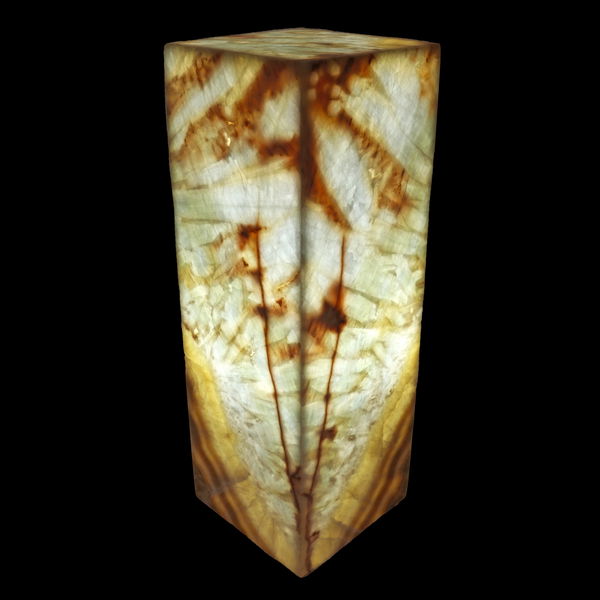 Closeup photo of Cherry Blossom Onyx Pedestal Luminary