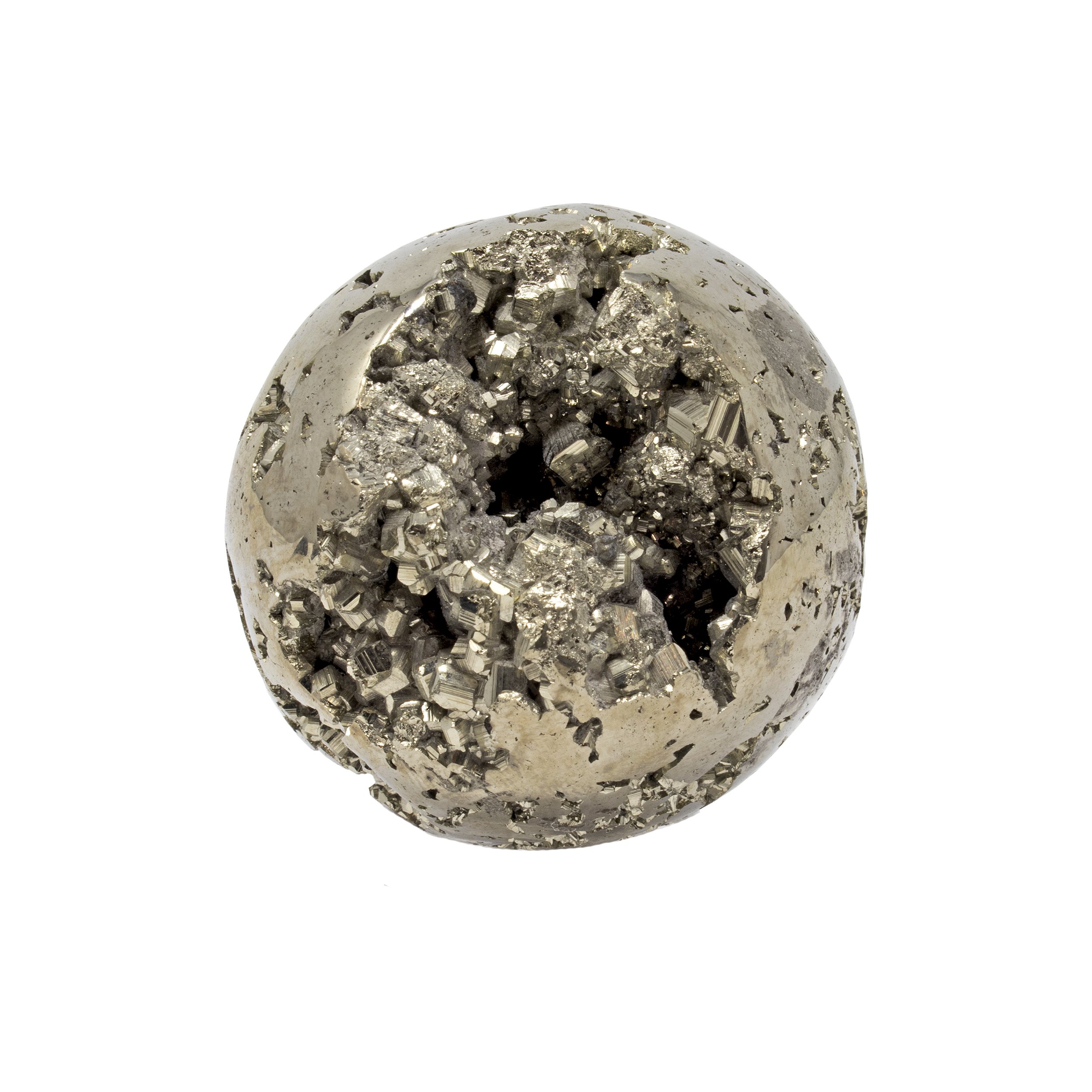 Peruvian Pyrite Sphere On Ring Stand