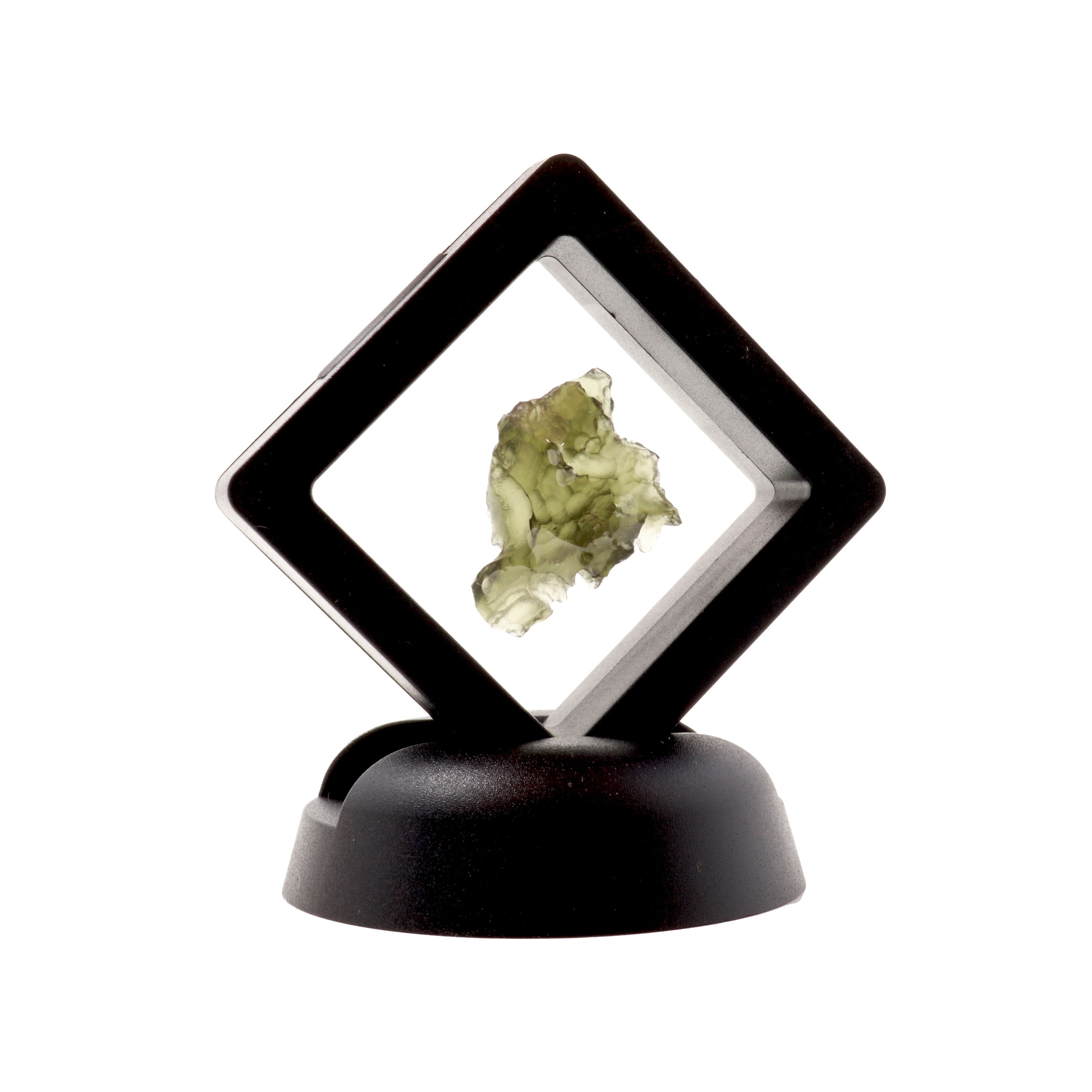 Introducing the Moldavite Tektite Raw Nugget in Gel Case - a captivating mineral specimen for crystal collectors and rock hounds. With its translucent green hue and unique shape, this one-of-a-kind piece is a valuable addition to any collection. The gel case provides protection and easy transportation. Let its beauty shine in your collection now! Moldavite Tektite Raw Nugget - in Gel Case