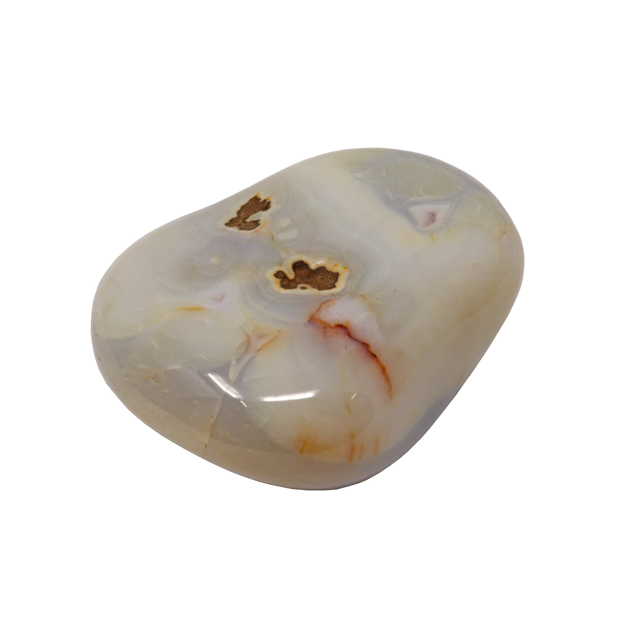 Agate Palm Stone With Hints Of Orange