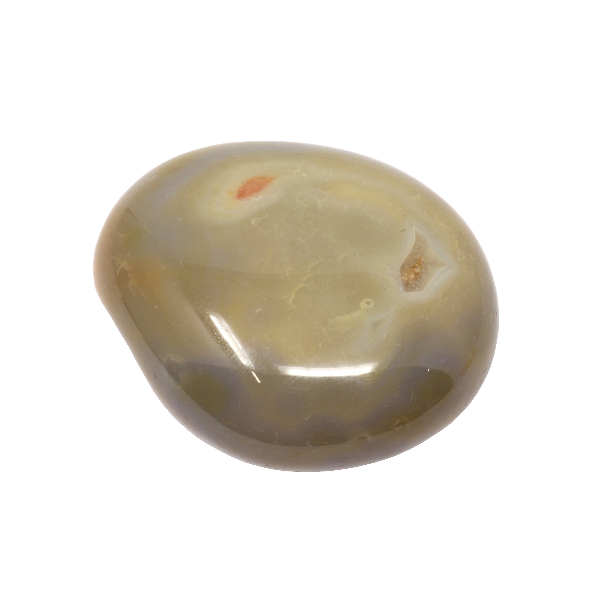 Agate Palm Stone - Light Brown