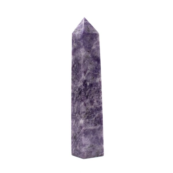Closeup photo of Lepidolite Tower Point - Large